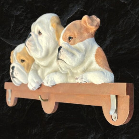 Dog Lover's Bull Dog Puppies 3D Wall Mount Mail & Keys Organizer - Picture 6 of 9